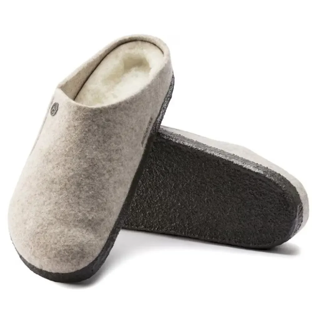 Birkenstock Zermatt Shearling Wool Felt Slip on Mule Eggnog Color Women's 40 - Picture 10 of 10